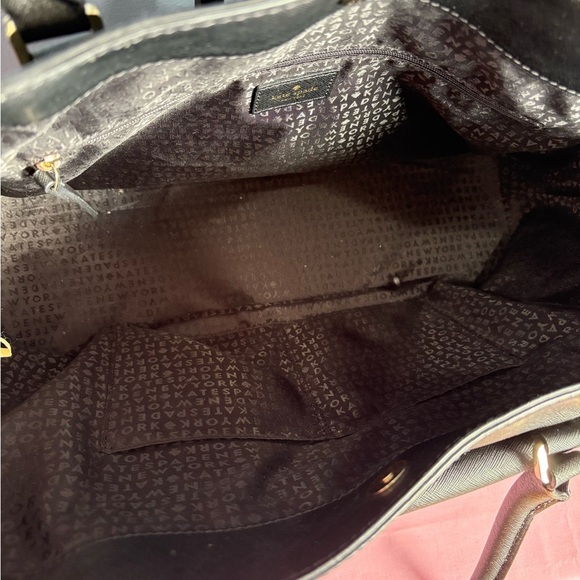 Kate Spade Post Street Halsey Black Leather Work Tote Bag - Picture 8 of 12